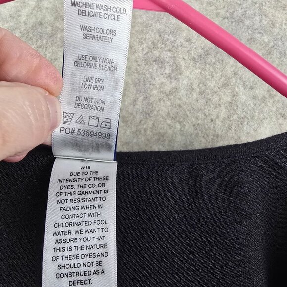 Swimsuits For All Womens Black Kaftan Cover-Up Plus Size 30/32 100% Rayon - Picture 6 of 8